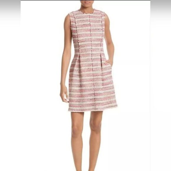 Rebecca Taylor Tweed Fringe Dress - Size 8 - Picture 1 of 11